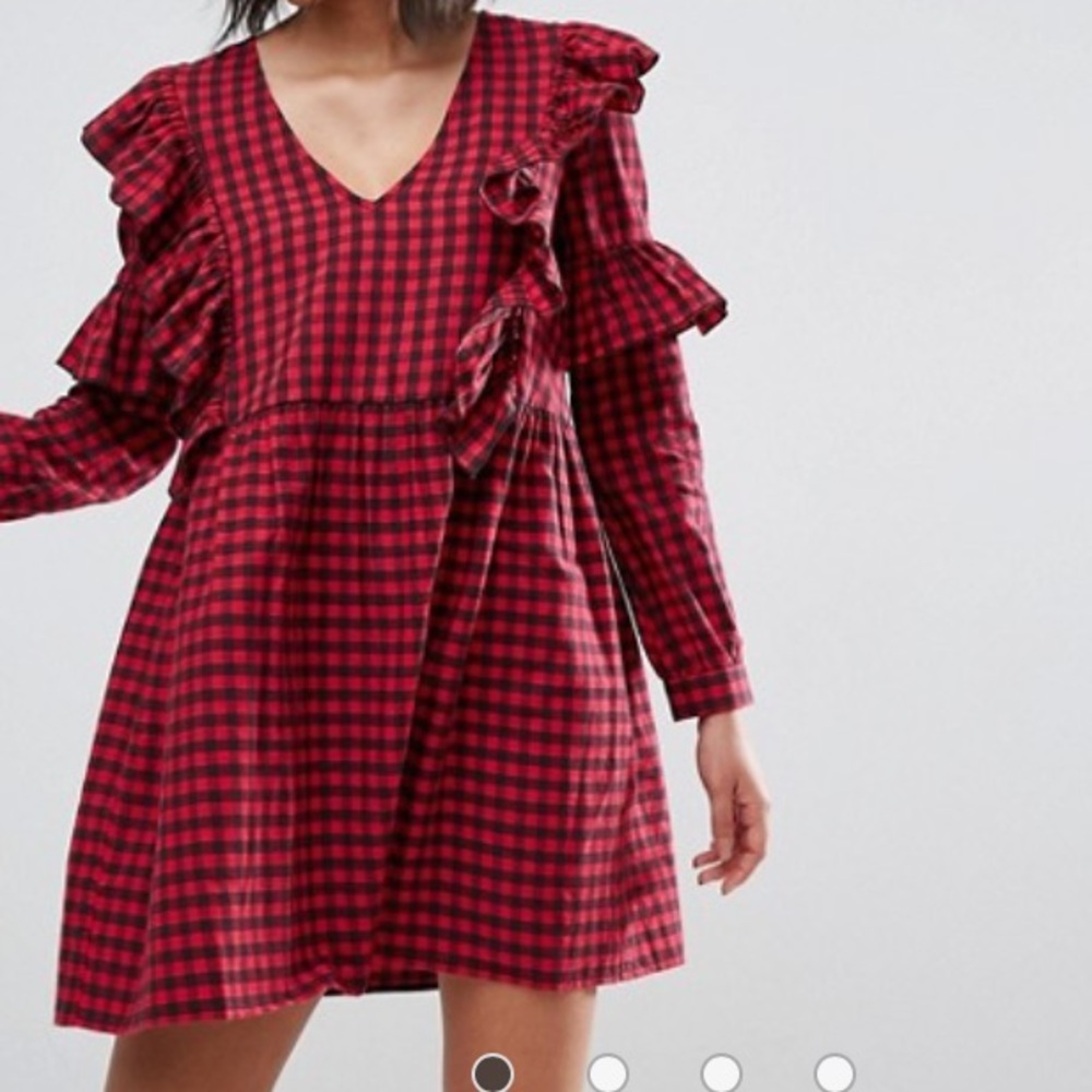 New with tags ASOS gingham smock dress